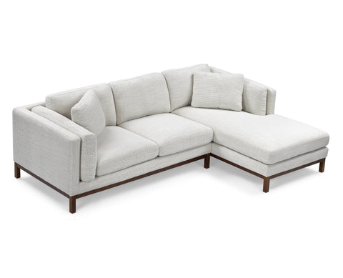 Shilo Fabric Sectional Sofa Right Chaise - White