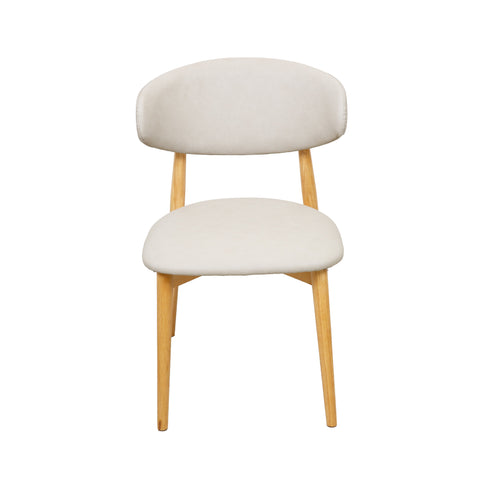 Nikari Dining Chair with Natural Legs - Faux Leather