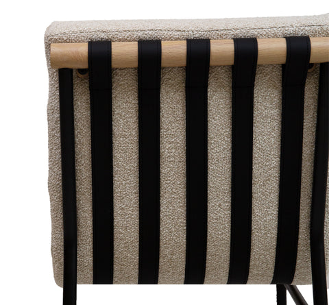 Ryna Vista Fabric Dining Chair - Linen
