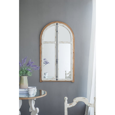 Arch Wood Wall Mirror