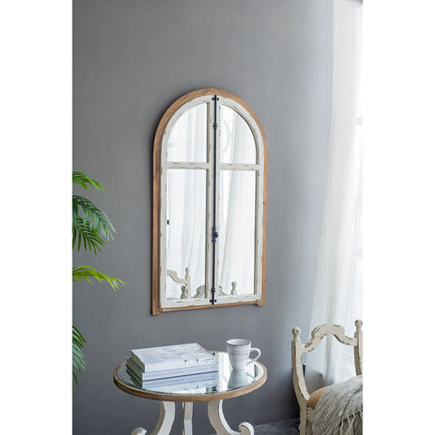 Arch Wood Wall Mirror