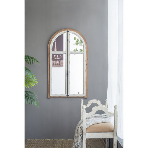 Arch Wood Wall Mirror