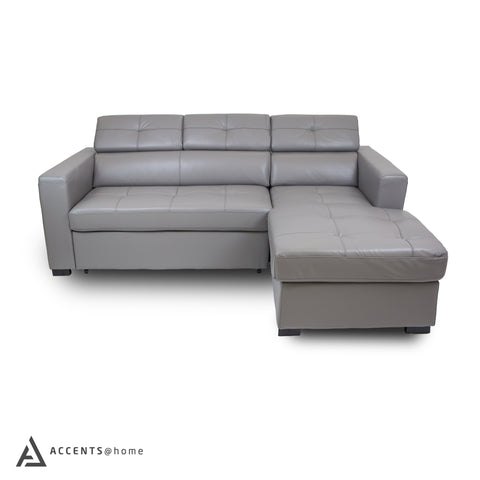 Randall Sleeper Sectional - Leather Gel - Tanner Dove