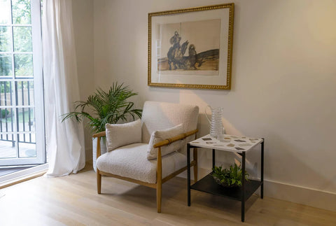 Cindale Side Table - White Mosaic