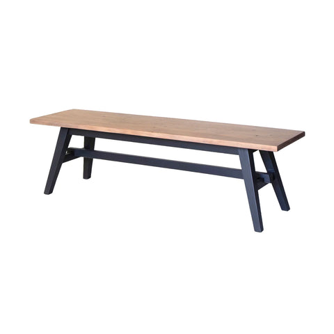 Sorella Dining Bench Sundried Wheat - Matte Black