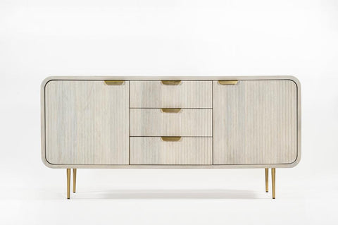 Calais Solid Wooden & Iron Sideboard