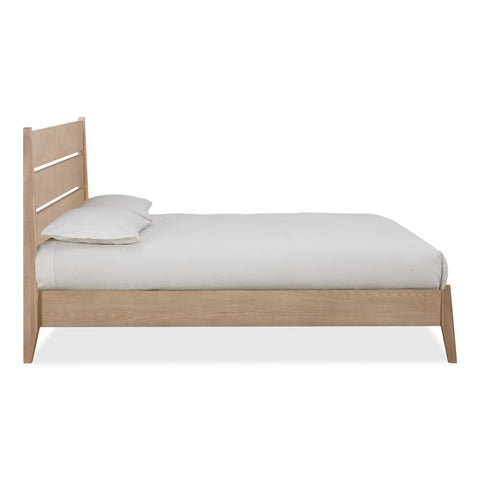 Sumire Slatted Ash Wood Platform Bed in Ginger