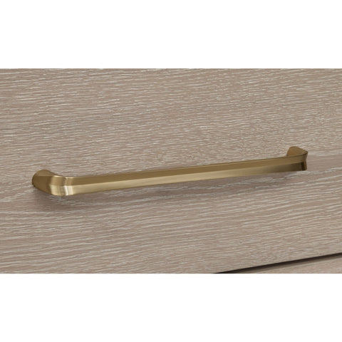 Gardenia Five Drawer Oak Wood Chest in Chai