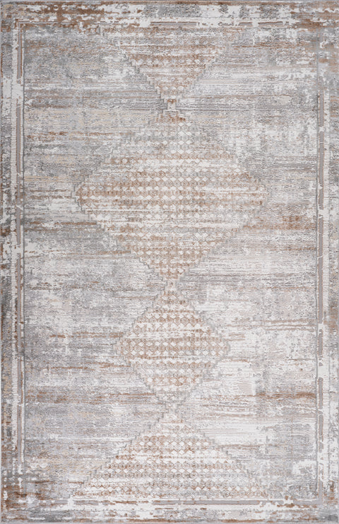 Rio Modern Brown Geometric Area Rug
