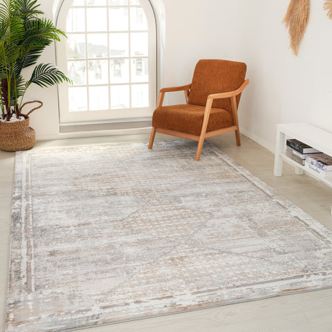 Rio Modern Brown Geometric Area Rug
