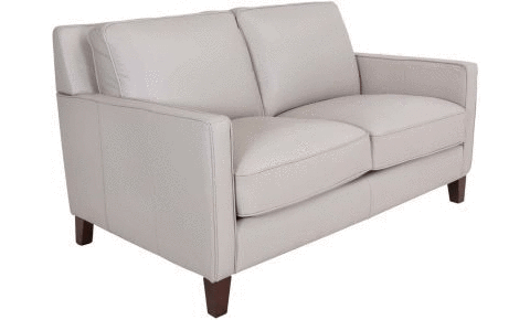 vendor-unknown Living Room New Heaven Genuine Leather Loveseat - Cream (5349871452313)