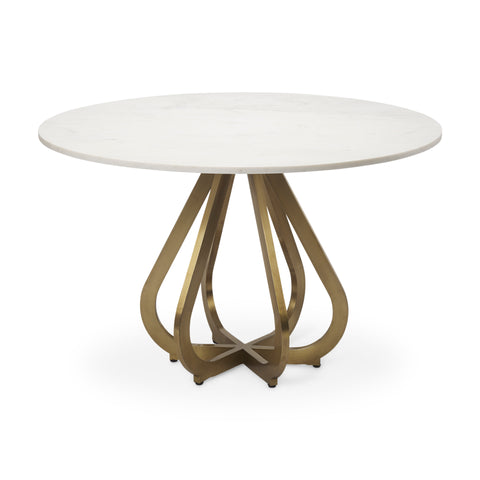 White Marble | Gold Metal_0