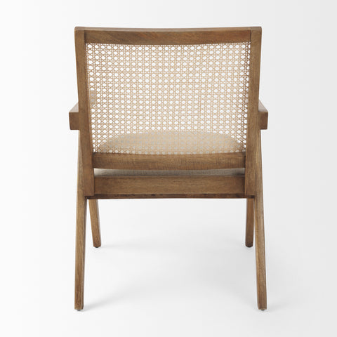 Light Brown Wood | Cane Back | Beige Upholstery_3