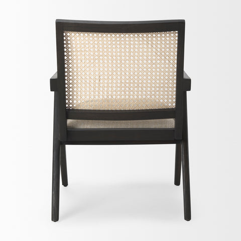 Black Wood | Cane Back | Beige Upholstery_3