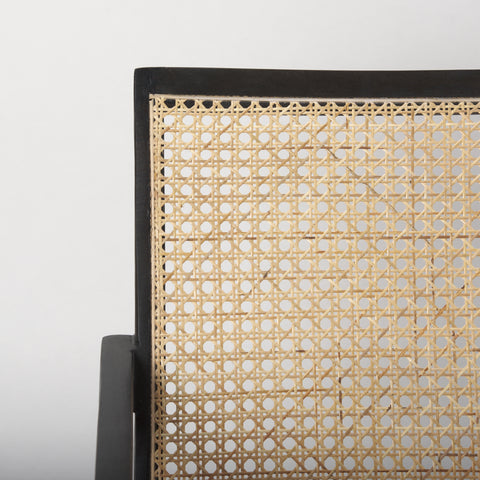 Black Wood | Cane Back | Beige Upholstery_6