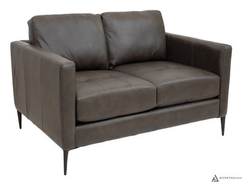 Vista Leather Loveseat -  Montana Charcoal