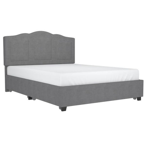 Diana 60" Queen Platform Bed with Storage Drawers in Grey
