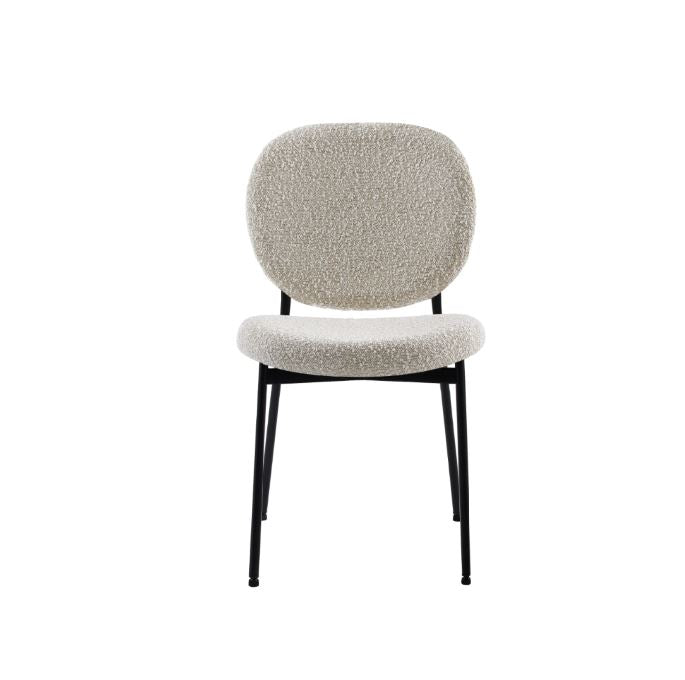 Vashi Dining Chair Pearl Boucle' AccentsHome