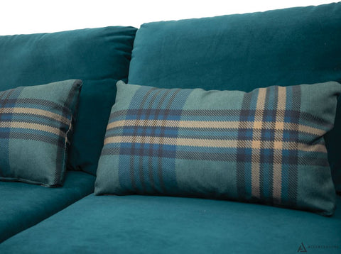 FLOOR MODEL Leo Fabric Sofa - Joyful Turquoise