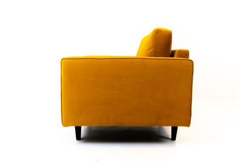 Robbie Velvet Chair - Mustard