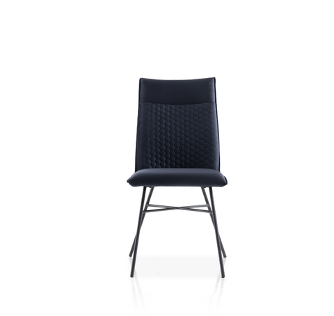 Chanel Dining Chair - Dark Blue Velvet Set of 2