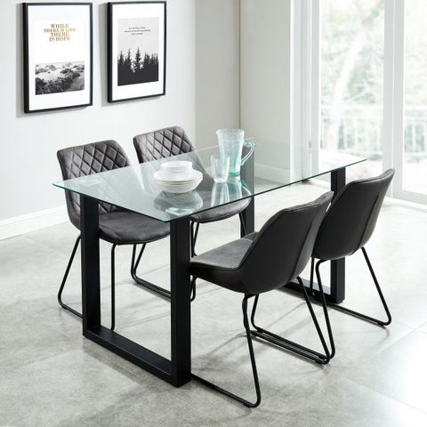 Franco Rectangular Dining Table in Black