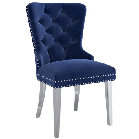 Hollis Side Chair, set of 2, in Navy