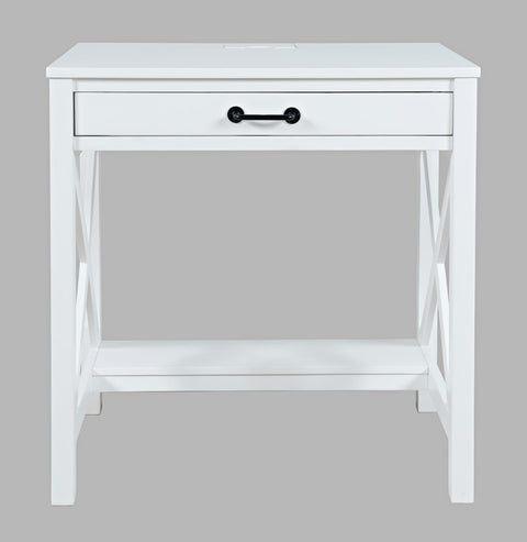 Hobson power small desk white