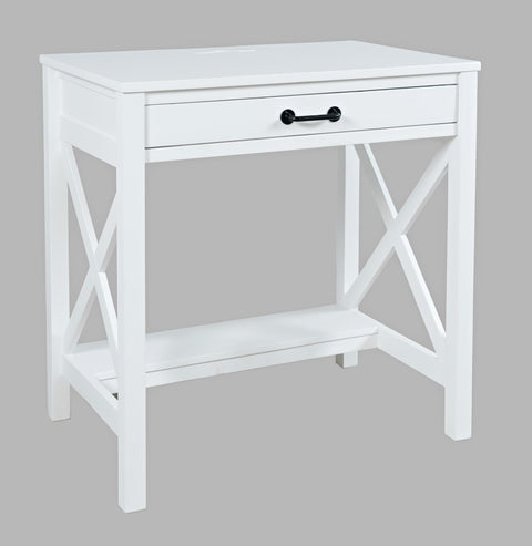 Hobson power small desk white