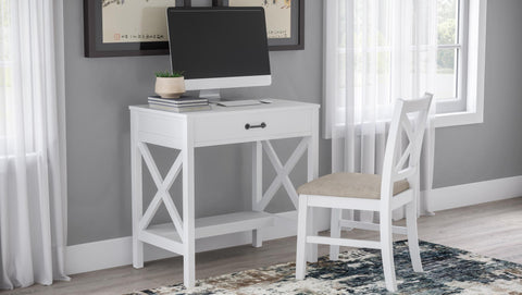 Hobson power small desk white