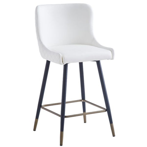 Xander 26" Counter Stool, Set of 2, in White