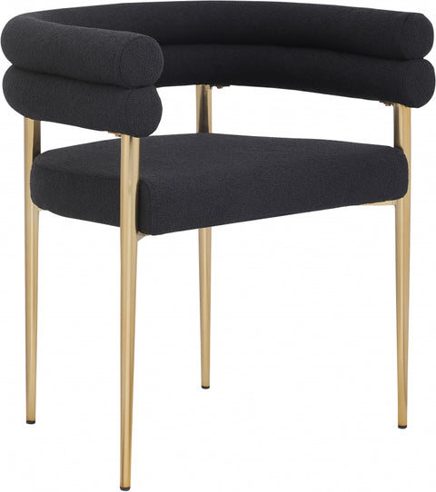 Brisa Fabric Dining Chair - Black