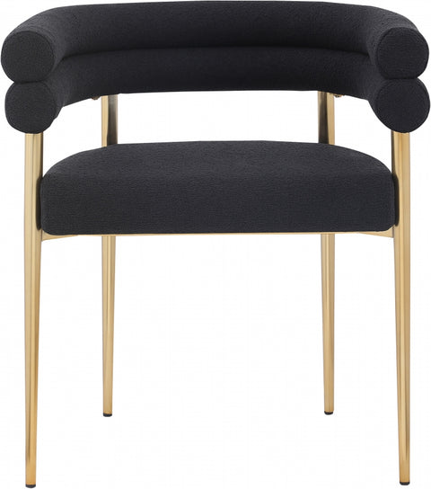 Brisa Fabric Dining Chair - Black