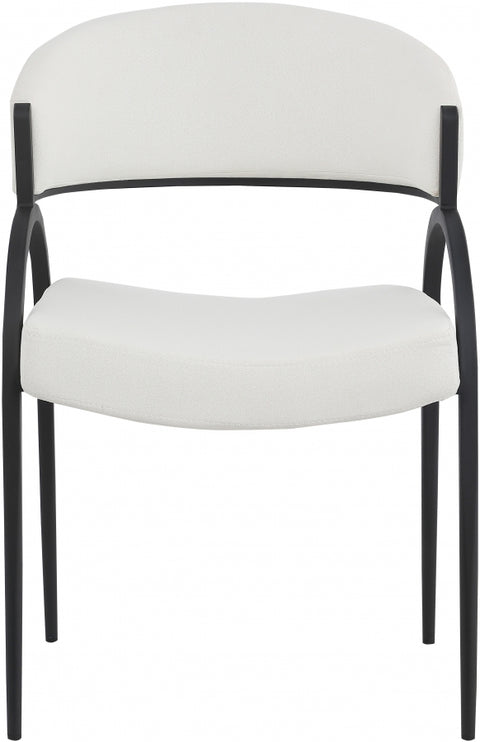 Kara Linen Textured Dining Chair - Cream