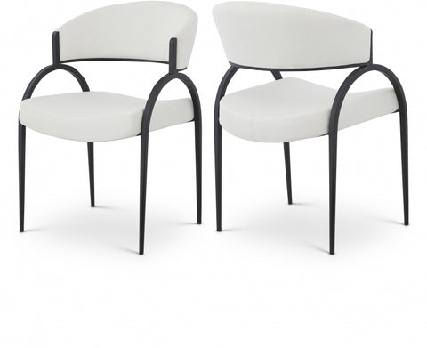 Kara Linen Textured Dining Chair - Cream