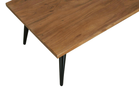 Prelude Coffee Table Rectangular Solid Acacia Wood Suede