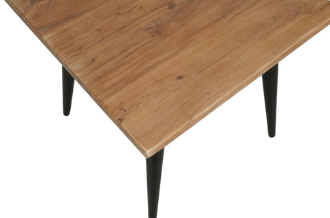 Prelude Solid Acasia Square End Table Suede