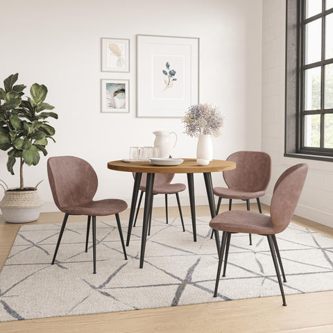 Prelude Solid Acacia Round Dining Table Suede