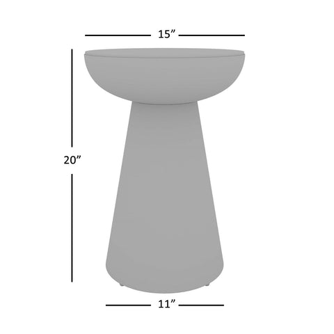 Circularity Pedestal End Table Chairside Short Dimensions