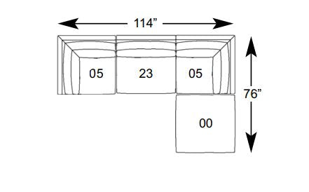 Cloud 4pc Modular Sectional - Regular