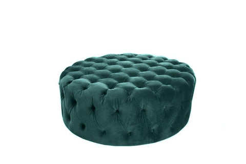 Maja Round Large Ottoman 42" - Green #62