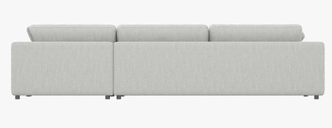 Joelle Sectional - Right Chaise - Axel Grey backview