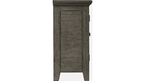 Rustic 4 Door Low Cabinet 54" - Stone