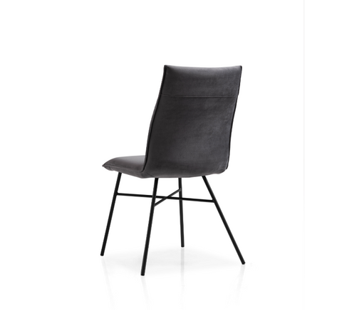Chanel Dining Chair - Dark Grey Velvet