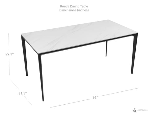 Ronda Dining Table dimensions