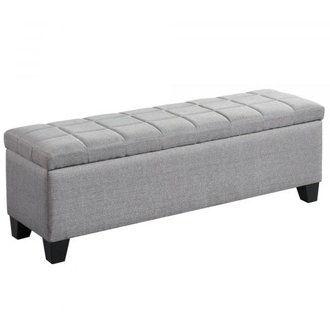 Morgan Rectangular Storage Ottoman in Grey
