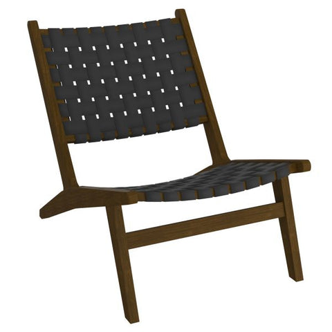 Cyrus Accent Chair in Grey with Walnut Frame