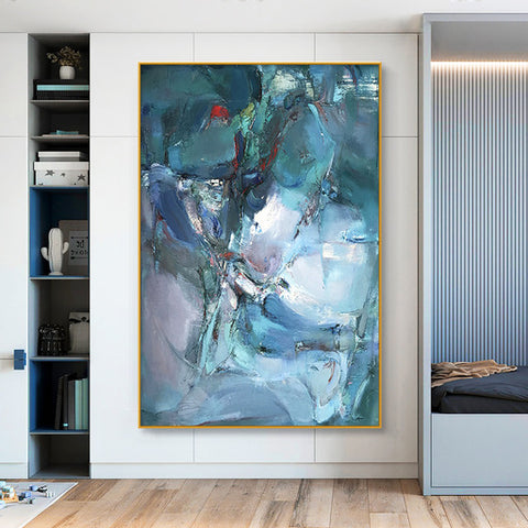 Blue Oasis Alloy Matt - Golden Frame Wall Art