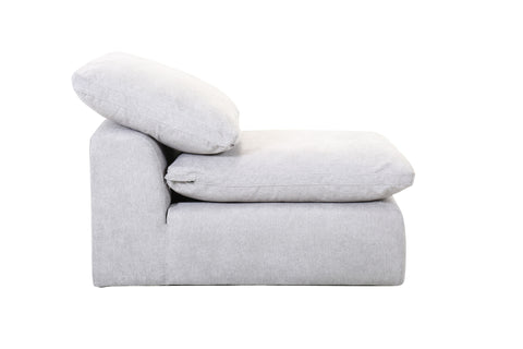 Alex Modular Fabric Armless Chair - Grey
