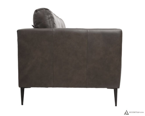 Vista Leather Loveseat -  Montana Charcoal